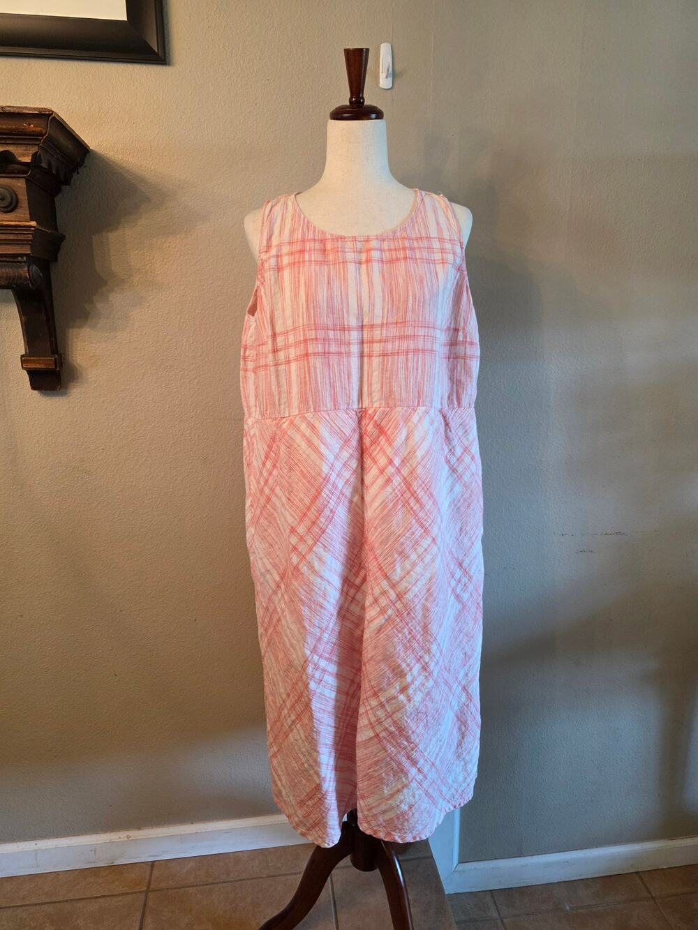 J. Jill Love Linen Women's Maxi Dress SZ XL Sleeveless  Summer Luxury Minimalist